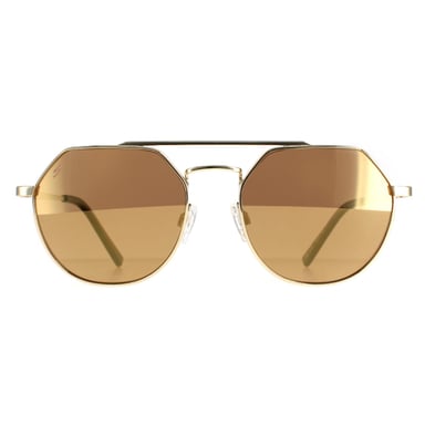 Serengeti Aviator Unisex Shiny Light Gold Saturn Drivers Gold Polarized Shelby