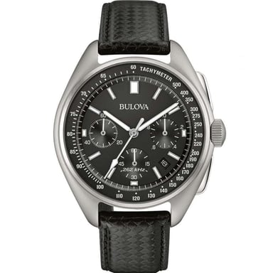 Bulova Lunar Pilot Heren Zwarte Horloge 96B251