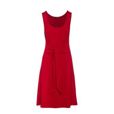 Mouwloze jurk met trekkoord in taille