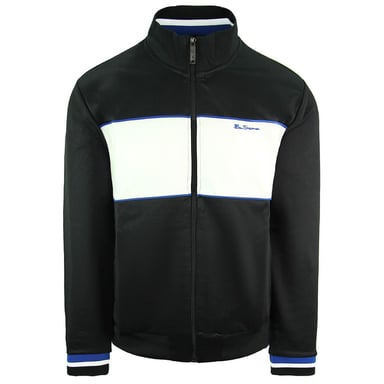 Ben Sherman zwart trainingsjack met panelen voor heren