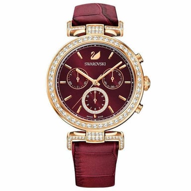 Swarovski 5416701 Era Journey Dark Red Rose-Gold Tone PVD Damklocka
