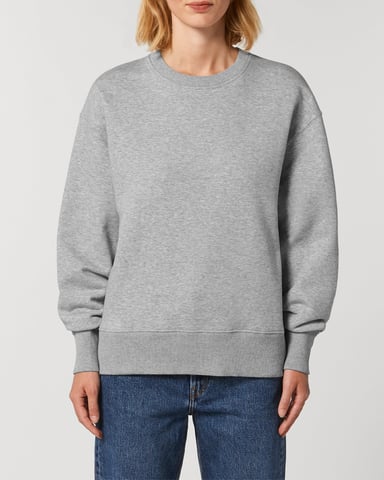 Dualism Unisex Relaxed Crew Neck Sweatshirt in Grey