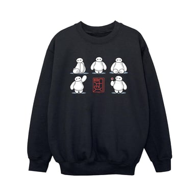 Disney Boys Big Hero 6 Baymax Many Poses Sweatshirt (Black)