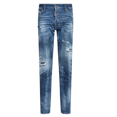 Dsquared2 Cool Guy Jean Blå förstärkt rippad tvättad jeans