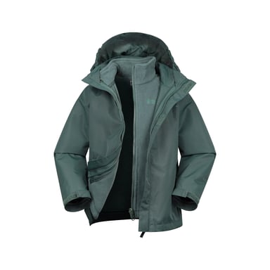 Mountain Warehouse Childrens/Kids Fell 3 in 1 Water Resistant Jacket (Dark Khaki)