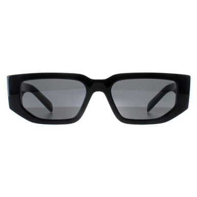 Prada Rectangle Unisex Black Dark Grey PR09ZS