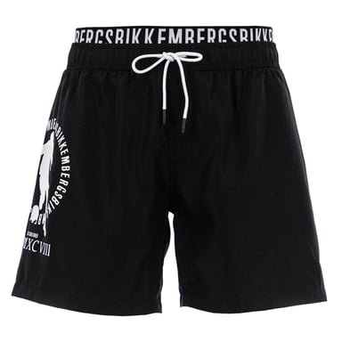 Bikkembergs Men Shorts Neoclassical Pupino    Black
