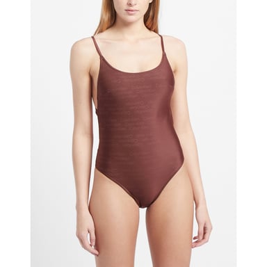Women's Calvin Klein One Piece Swimsuit in Brown