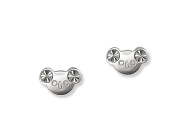 Sterling silver koala bear stud earrings