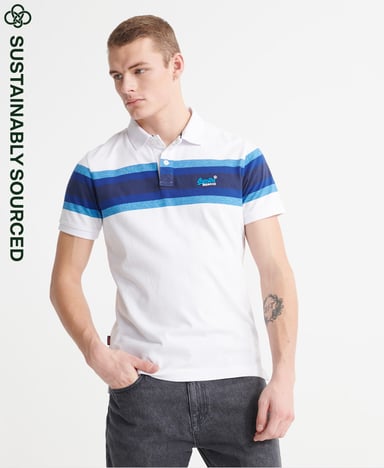 Superdry Organic Cotton Malibu Stripe Polo Shirt