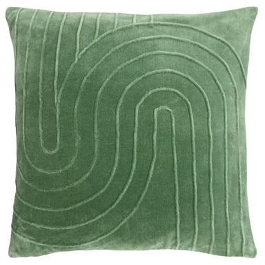 Mangata Square Pleated Cotton Velvet Cushion Cover