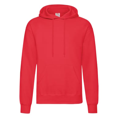 Fruit Of The Loom Unisex Adults Classic Hooded Sweatshirt (Red)