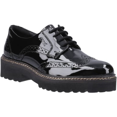 Pod Kortney imitatieleer damesbrogues zwart lak