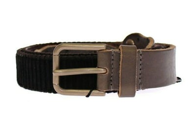 Dolce & Gabbana Men's Brown Leather Logo Cintura Gürtel Belt