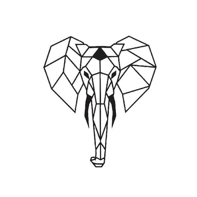 HOMEMANIA Elephant Wall Decoration, in Black