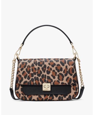 Phoebe Spotted Leopard Printed Small Flap Crossbody