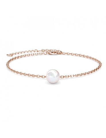Crystal Pearl Bracelet - Rose Gold and Crystal