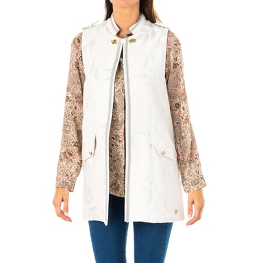Shiny effect vest with hook and eye closure JWJG02 woman
