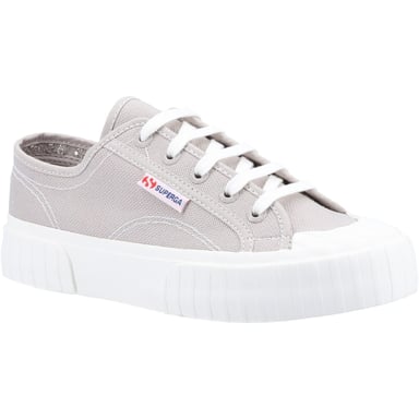 Superga 2630 Stripe 100% Bomull Dam, Grå Colomba Träningsskor