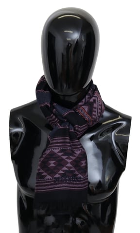 Missoni Men's Multicolor Geometric Wool Unisex Neck Wrap Shawl