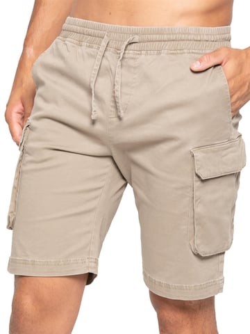 Enzo | Heren Cargo Korte Broek - Beige