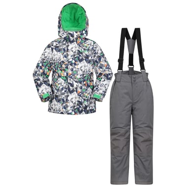 Mountain Warehouse Childrens/Kids Printed Ski Jacket Set (Grey)
