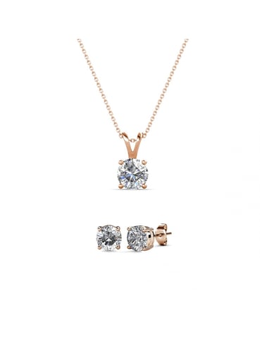 Parure et Coffret Mary - Or Rosé et Cristal