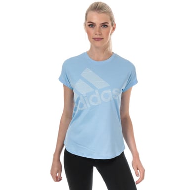 Women's adidas Badge Of Sport Logo T-Shirt in Light Blue