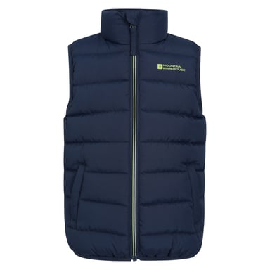 Mountain Warehouse Childrens/Kids Rocko Plain Padded Gilet (Dark Blue)