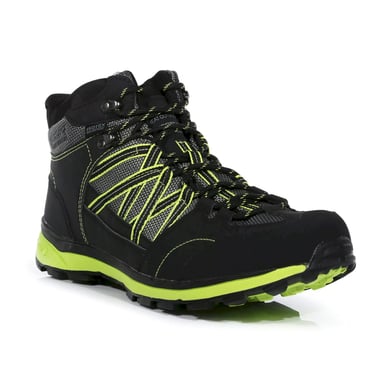 Regatta Mens Samaris Mid II Hiking Boots (Black/Electric Lime)