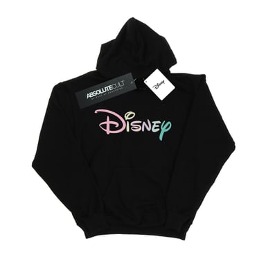 Disney Mens Pastel Logo Hoodie (Black)
