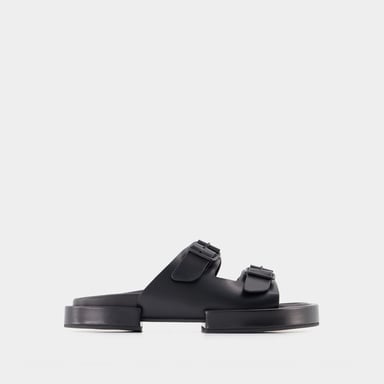 Blok Henri sandalen - Ann Demeulemeester - Leer - Zwart