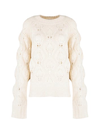 Silvian Heach Pullover Oversize Woman's Beige