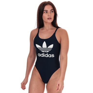 Women's adidas Originals Trefoil Swimsuit Navy 12in Navy