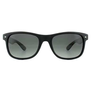 Polaroid Rectangle Unisex Matt Black Smoke Grey Gradient Polarized Sunglasses