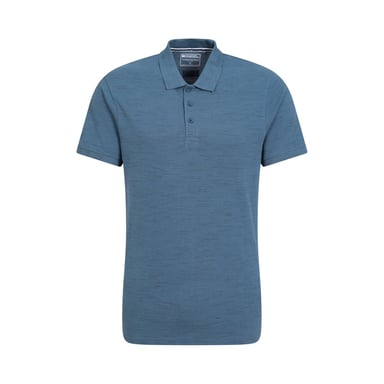 Mountain Warehouse Mens Dawnay Textured Pique Polo Shirt (Blue)