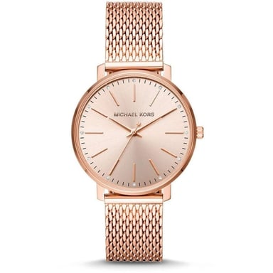 Michael Kors MK4340 Pyper Quartz Crystal Rose Gold Dial Damklocka