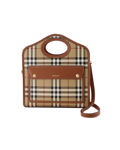 Mini Pocket - Burberry - Canvas - Brown