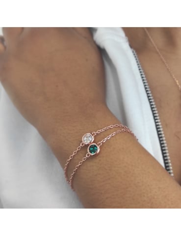 Birth Stone Bracelet - Rose Gold and Multi