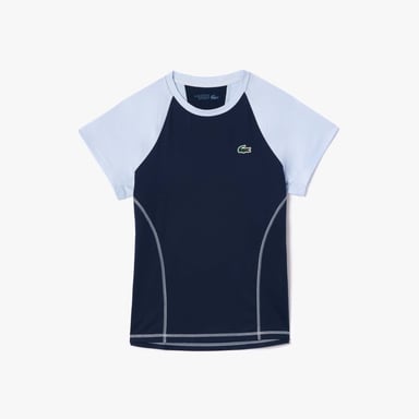 Women's Lacoste Sport Slim-Fit Ultra Dry Stretch Sport T-Shirt in Blue