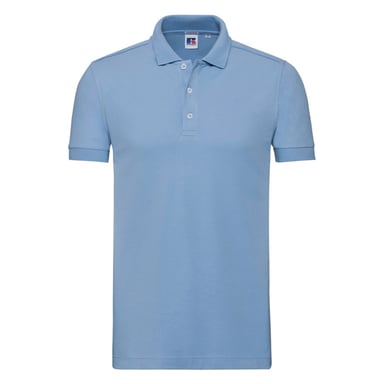 Russell Mens Stretch Fitted Polo Shirt (Sky)