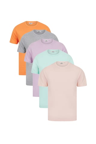 Multi Cotton 5-Pack Short Sleeve T-Shirts