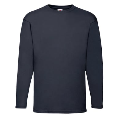 Fruit of the Loom Unisex Adult Valueweight Long-Sleeved T-Shirt (Deep Navy)