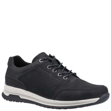 Hush Puppies Mens Joseph Nubuck Trainers (Black/White)
