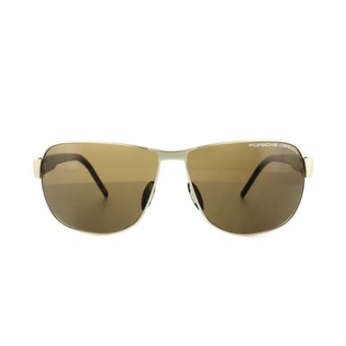 Porsche Design Sunglasses P8633 B Light Gold Havana Brown