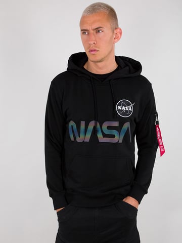 Alpha Industries NASA Rainbow Reflective Hoody Black
