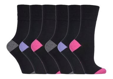 Gentle Grip - 6 par icke elastiska Gentle Grip-strumpor för damer - SOLRP07HT