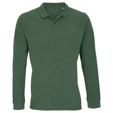 SOLS Unisex Adult Planet Long-Sleeved Polo Shirt (Bottle Green)