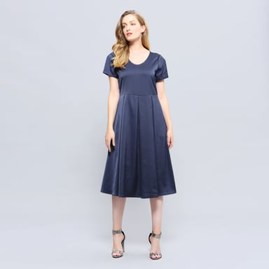 Skater satin dress