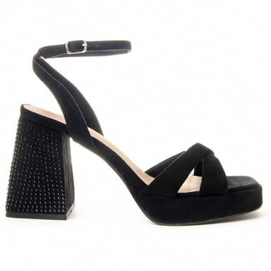 Montevita Högklackad Sandal Festsand3 Svart